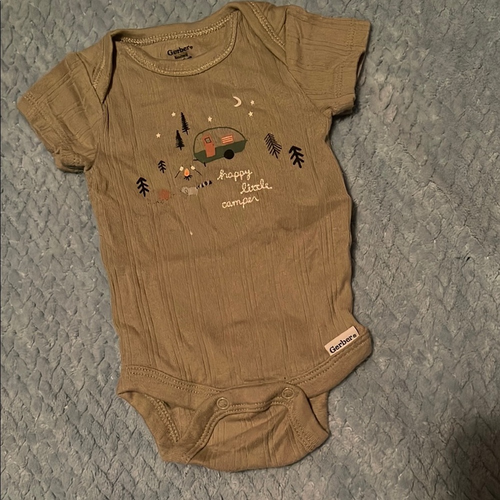 Gerber Green Bodysuit Soft Cotton Graphic Print